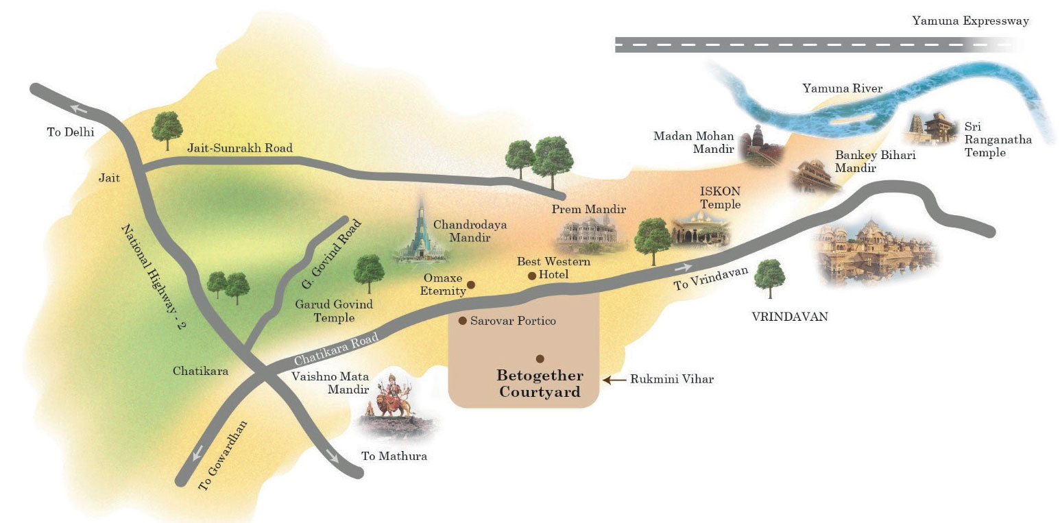 omaxe-courtyard-location-map